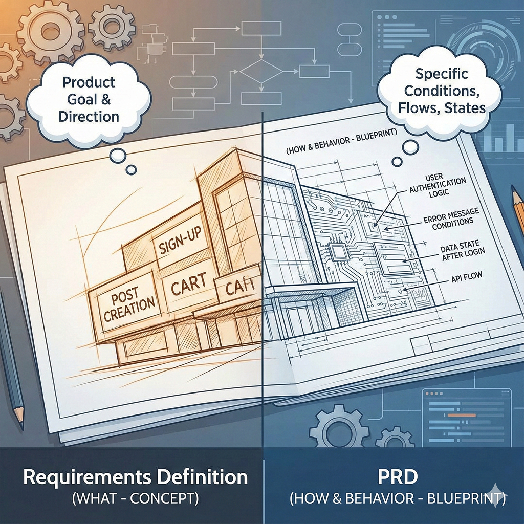 Requirements Definition vs. PRD — Two Documents With Completely Different Purposes